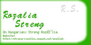 rozalia streng business card